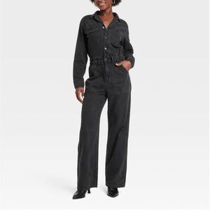 Universal Thread Denim Jumpsuit | Black Denim | Size 6 | NWT |